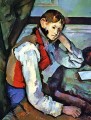 El niño con un chaleco rojo 2 Paul Cezanne